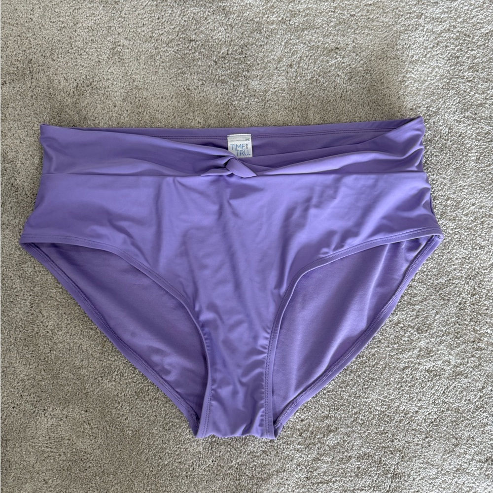 Purple High-Waisted Bikini Bottoms
